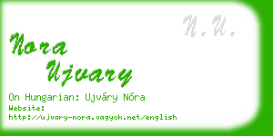 nora ujvary business card